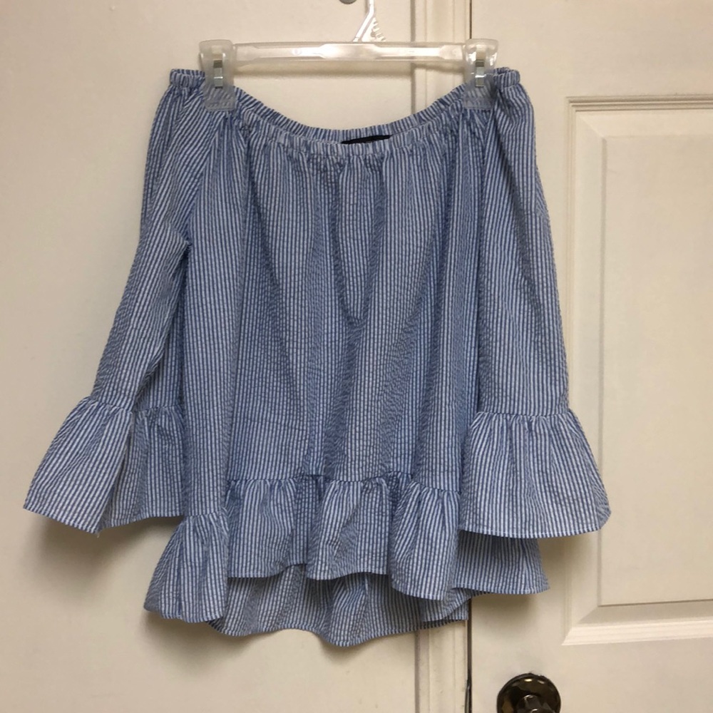 Off the shoulder stripped top